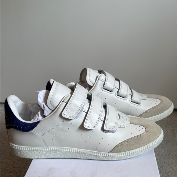 Isabel Marant Studded Classic White and Tan Beth Sneakers - Picture 8 of 8